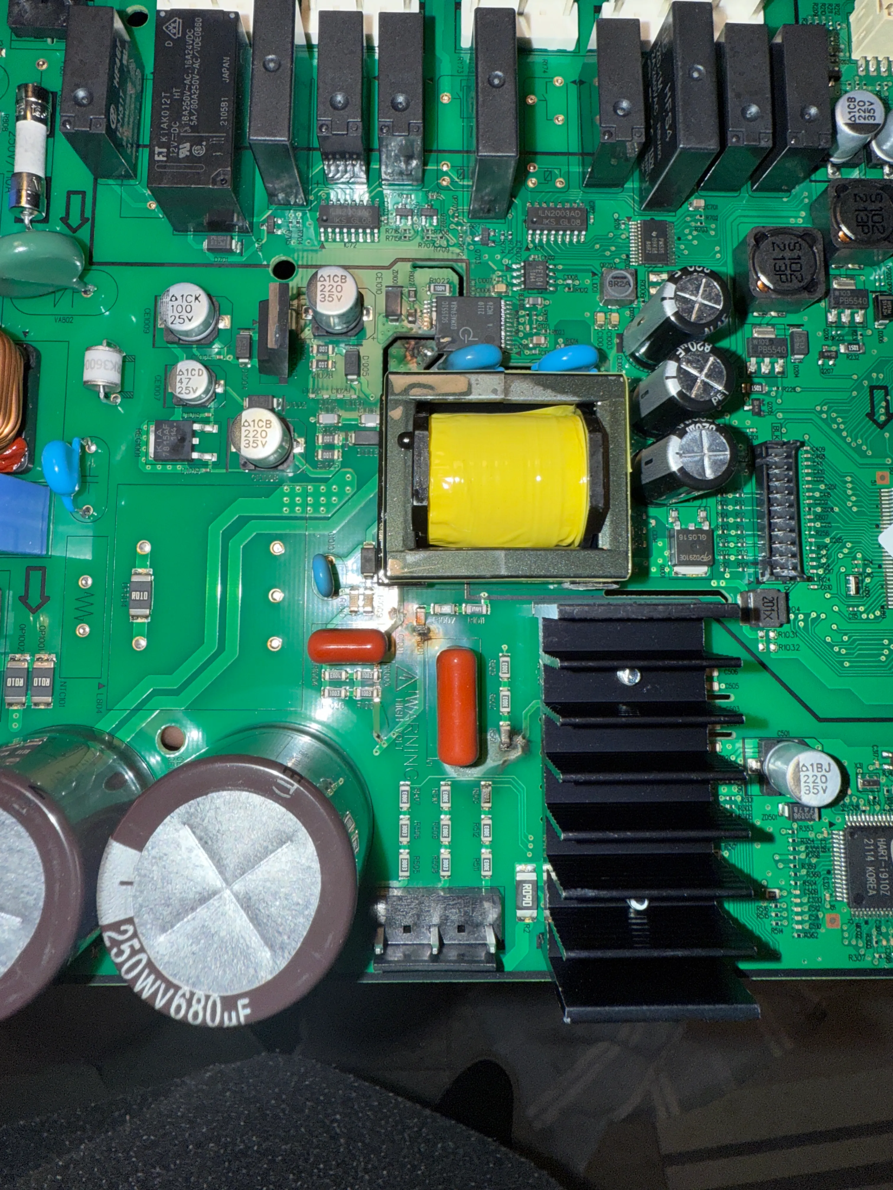 Samsung Refrigerator - No power - burned control board